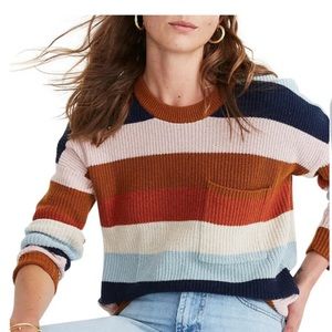 Madewell Rainbow Stripe Pullover Sweater